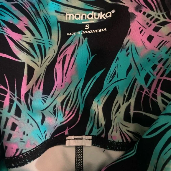 Manduka Tropical Leaf Print Leggings - Picture 5 of 7